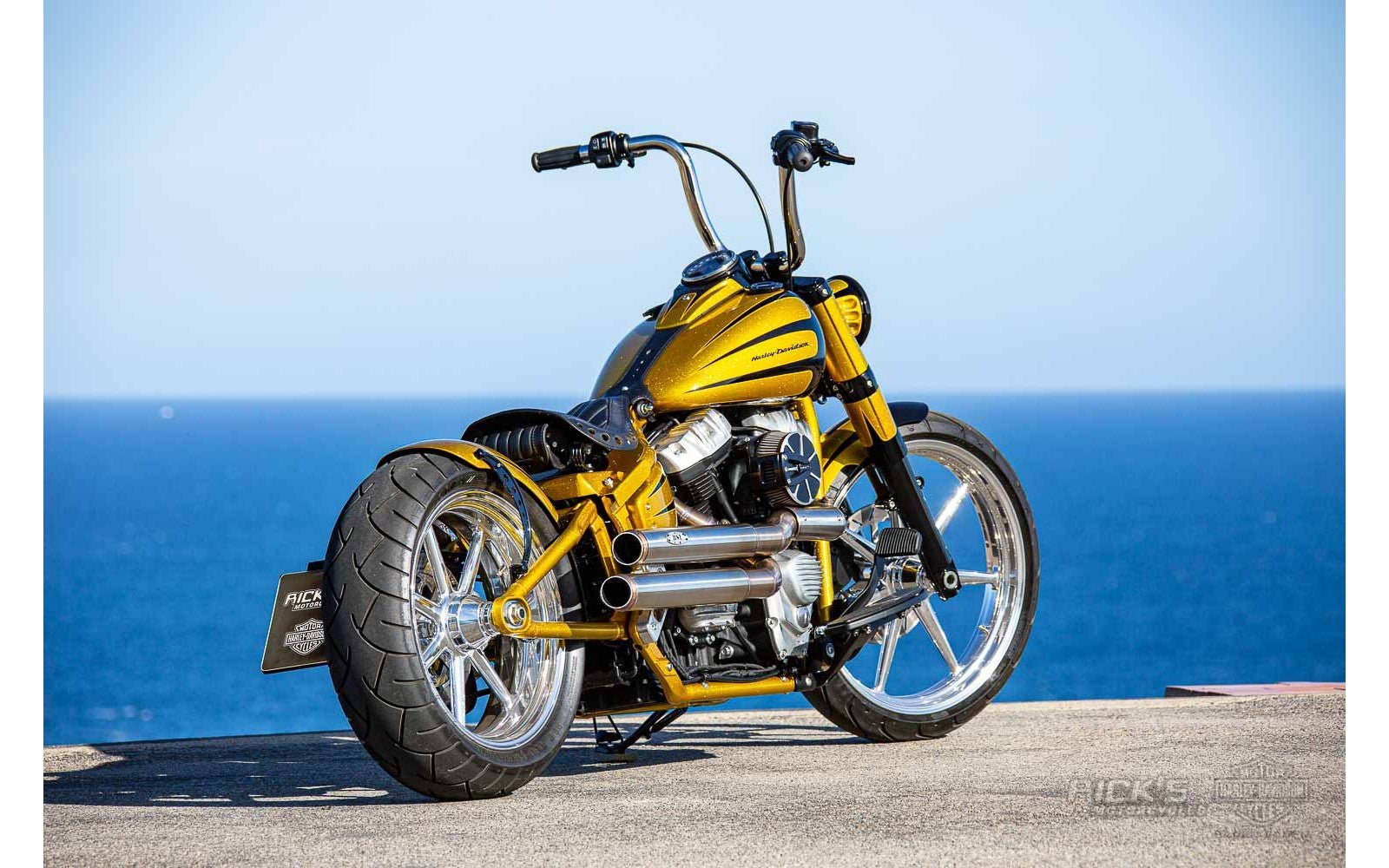Rick's Steel Rear Fender "Bobber" 200 Tire - Softail Narrow 18-up