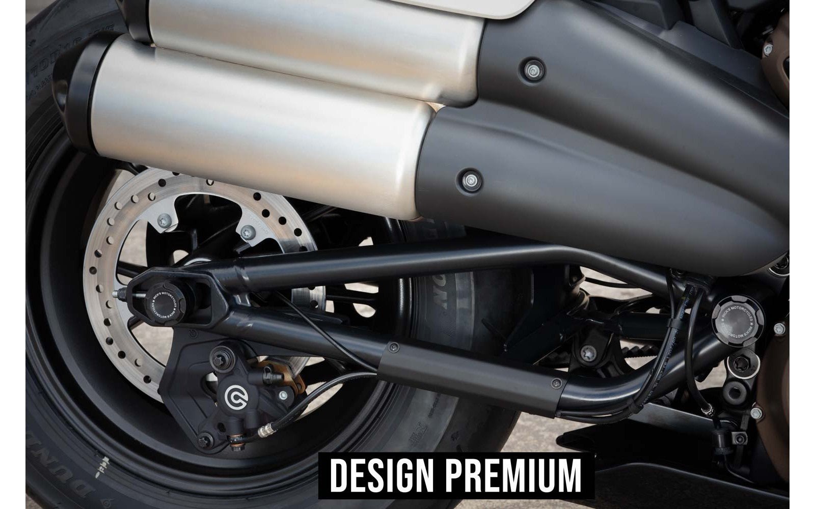 Rick's Swingarm Cable Protection Matte Black - Sportster S 21-up
