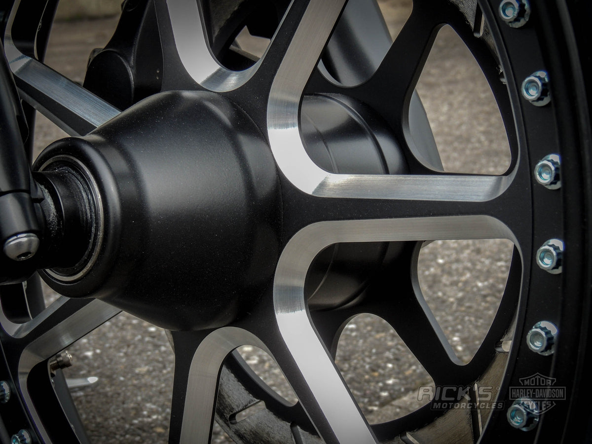 Rick's Seven Sins wheels on a custom Harley-Davidson