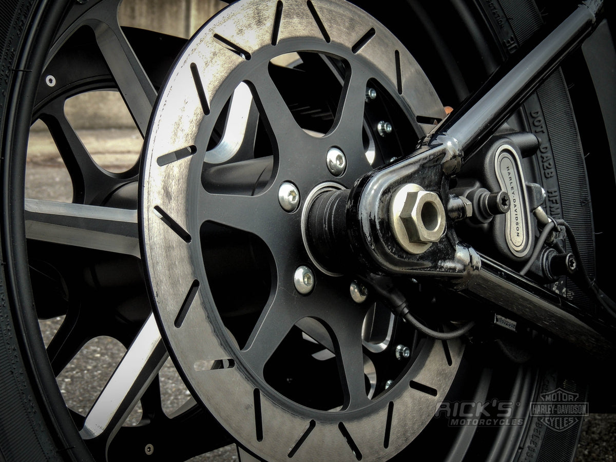 Rick's Seven Sins wheels on a custom Harley-Davidson