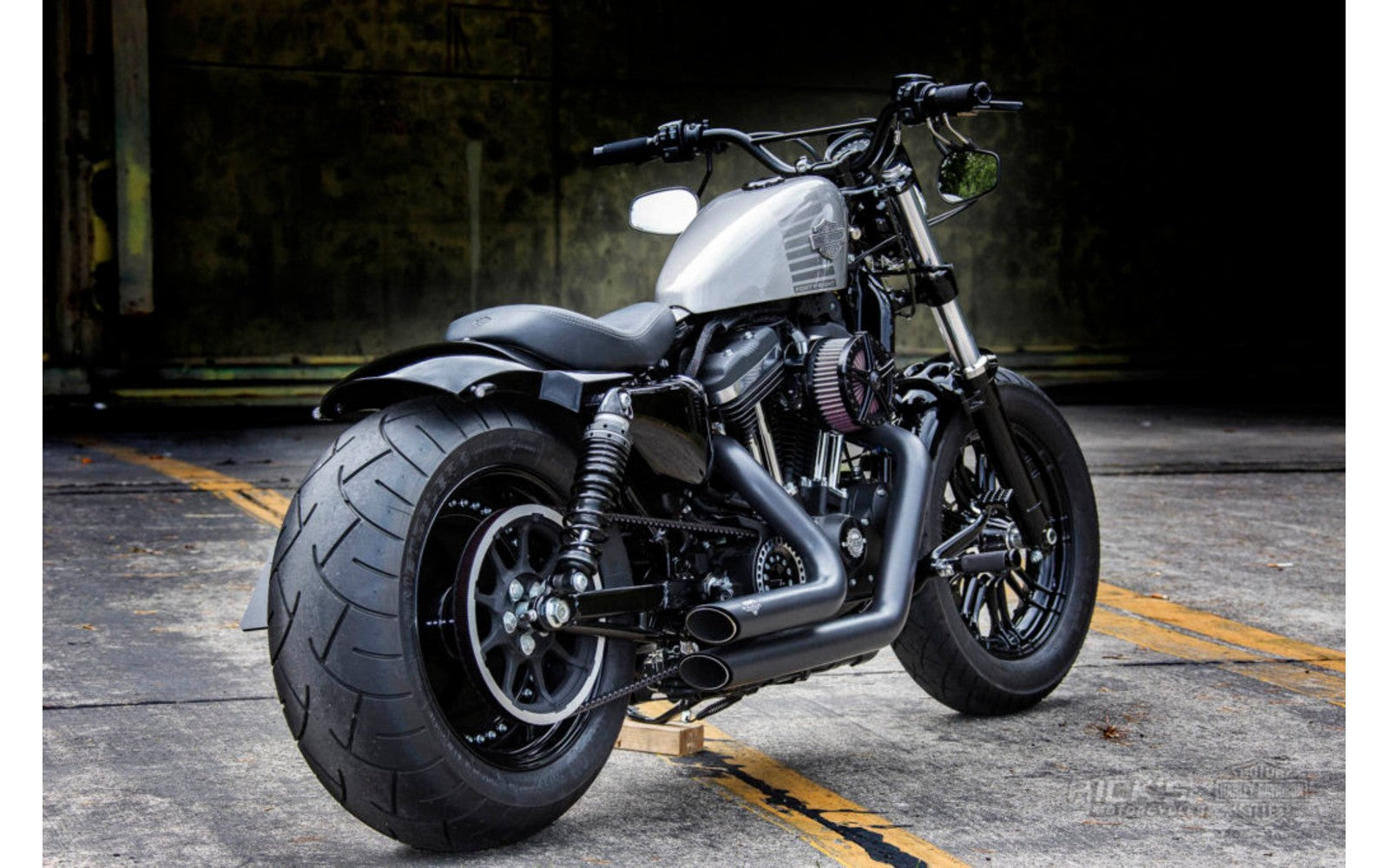 Rick's Offset Pulley Cover Aluminum - Sportster 09-up