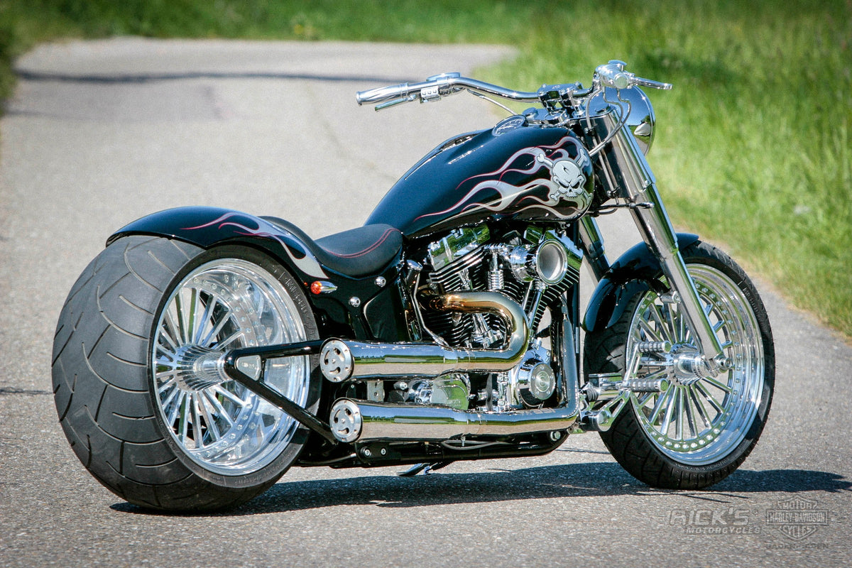 Rick's Super Steve wheels on a custom Harley-Davidson