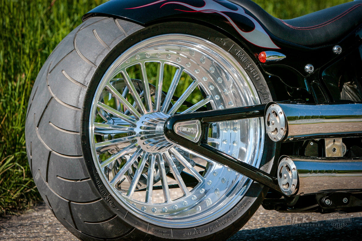 Rick's Super Steve wheels on a custom Harley-Davidson